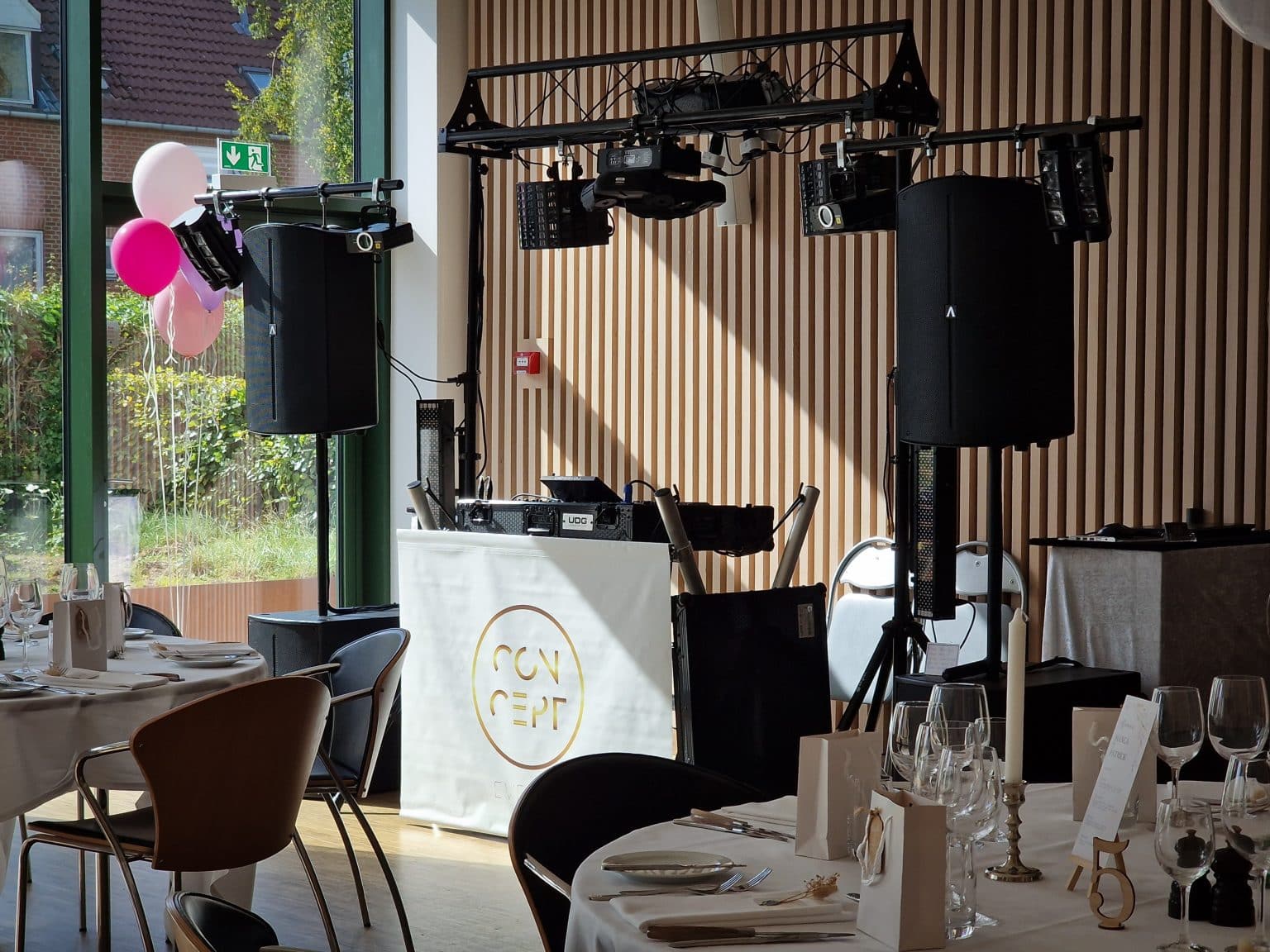 DJ til privatfest med balloner og feststemning